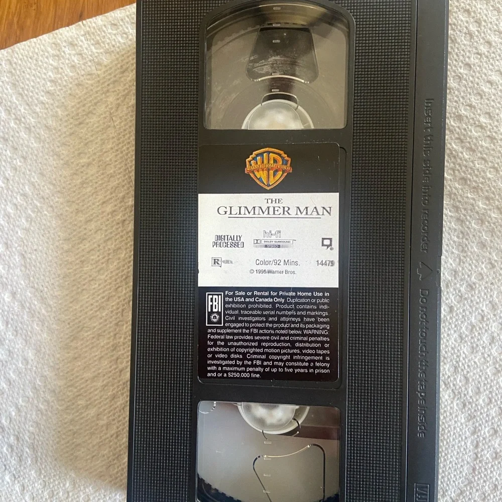 VHS Tape of The Glimmer Man